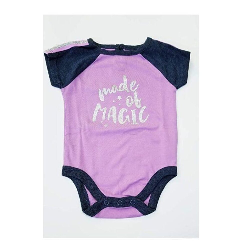 Made of Magic Bodysuit Garanimals Baby Girl Shirt Purple 3-6 Mo LH7205